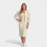 Σετ Μίντι Φορέματος με Μπόμπερ Ζακέτα