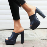 Σανδάλια Πλατφόρμας Bianca από Δέρμα