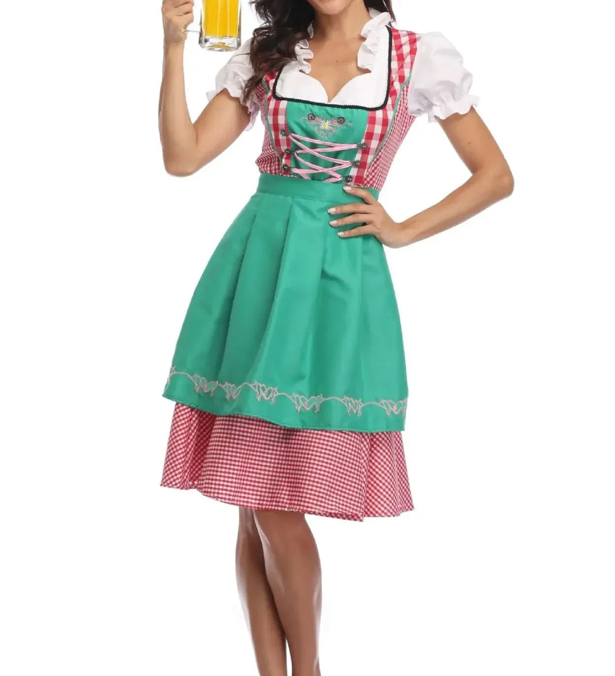 Φόρεμα Dirndl Εμπνευσμένο από Καρό | Ρούχο Oktoberfest