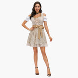 Φόρεμα Dirndl Oktoberfest με Κούμπωμα | Τετράγωνη Λαιμόκοψη