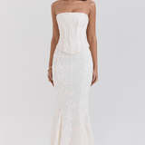 Έεβι | Φόρεμα με Κεντημένο Κορσέ