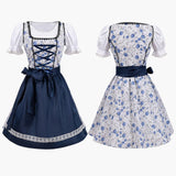 Φλοράλ Ντιρντλ Φόρεμα | Φόρεμα Οκτώβρη Φεστιβάλ με Δέσιμο