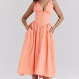 Φόρεμα Midi Ρομαντικής Ανθοκομίας