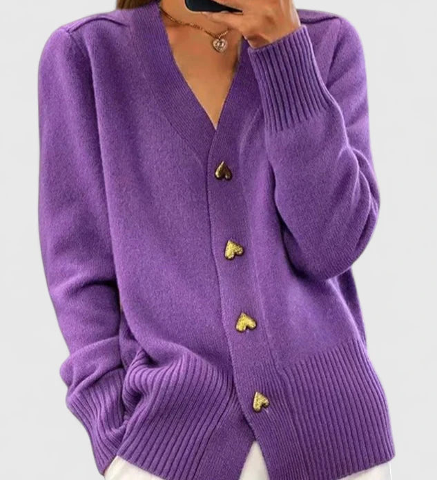 Κομψή Πλεκτή Ζακέτα με Κουμπιά