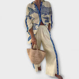 Yazette – Χαλαρός Λουκ με Εκτύπωση Ψαριού