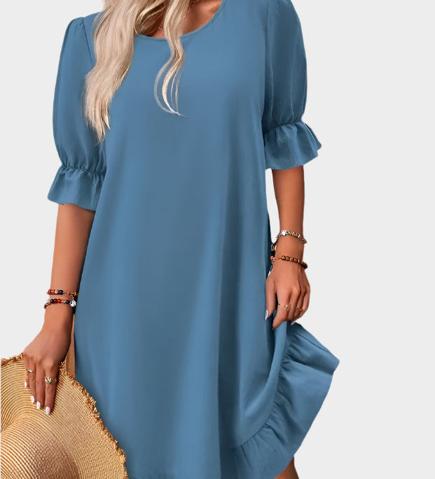 Ρετρό Φόρεμα Midi με Άνετα Μανίκια