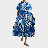 Άνετο Μακρύ Ρετρό Φόρεμα