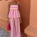 Hanne – Καλοκαιρινό Σετ με Εμπριμέ Παντελόνι