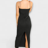 Κομψό μακρύ φόρεμα χωρίς μανίκια