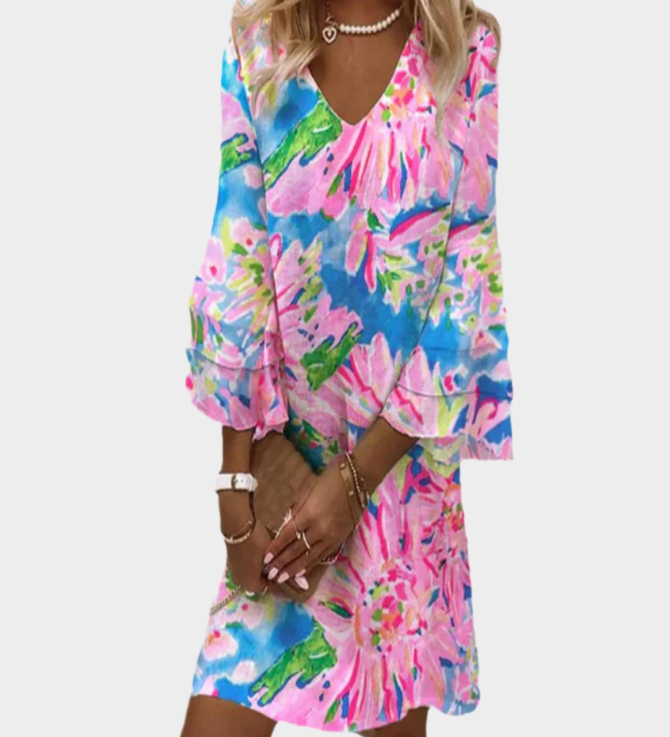 Ρετρό Φόρεμα Midi με Άνετα Μανίκια