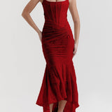 Julia | Μάξι φόρεμα σε μπλε φλοράλ Campanula