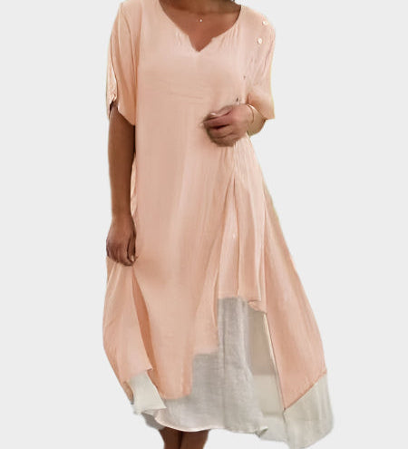 Κλασικό Μάξι Φόρεμα σε Μονόχρωμη Απόχρωση