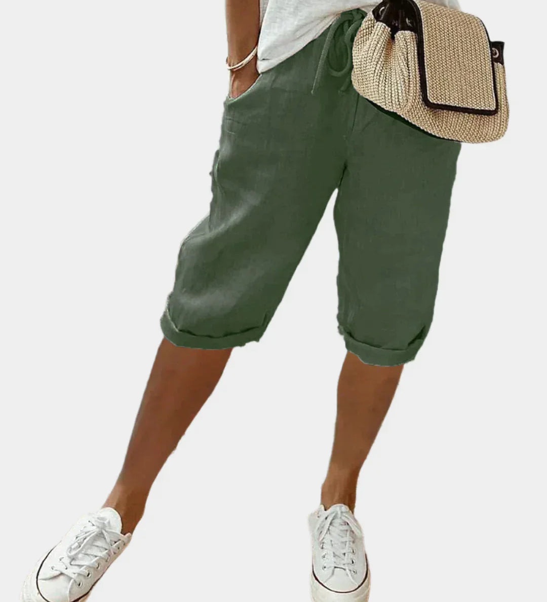 Κομψό Γυναικείο Λινό Παντελόνι