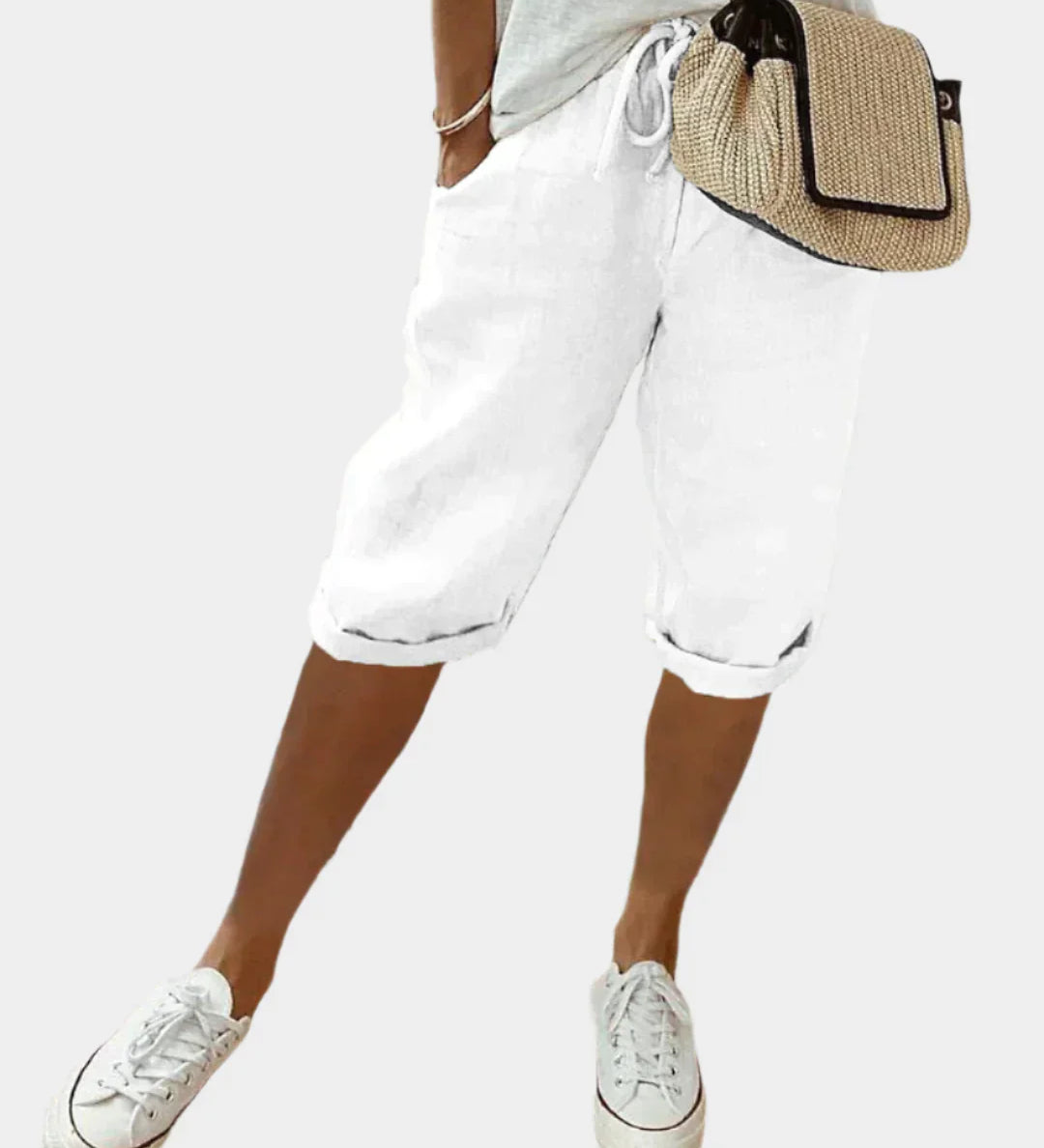 Κομψό Γυναικείο Λινό Παντελόνι