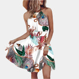 Σέξι Μίνι Φόρεμα με Ακανόνιστο Μοτίβο και Χωρίς Πλάτη