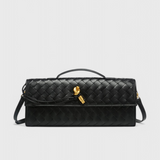 Τσάντα Clutch Melanie με Λεπτομέρεια Χρυσού Κόμπου