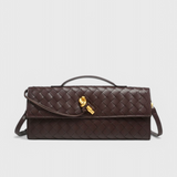 Τσάντα Clutch Melanie με Λεπτομέρεια Χρυσού Κόμπου