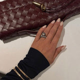 Τσάντα Clutch Melanie με Λεπτομέρεια Χρυσού Κόμπου