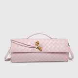 Τσάντα Clutch Melanie με Λεπτομέρεια Χρυσού Κόμπου