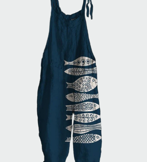 Ρετρό ολόσωμη φόρμα με λουλουδάτο μοτίβο – Κομψό στυλ και άνεση