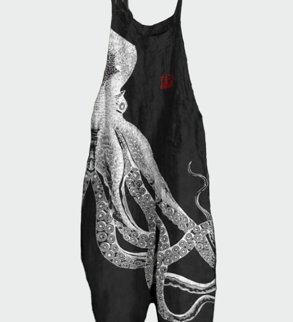 Γυναικεία ολόσωμη φόρμα με φαρδιά πόδια