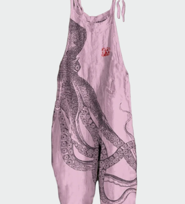 Γυναικεία ολόσωμη φόρμα με φαρδιά πόδια