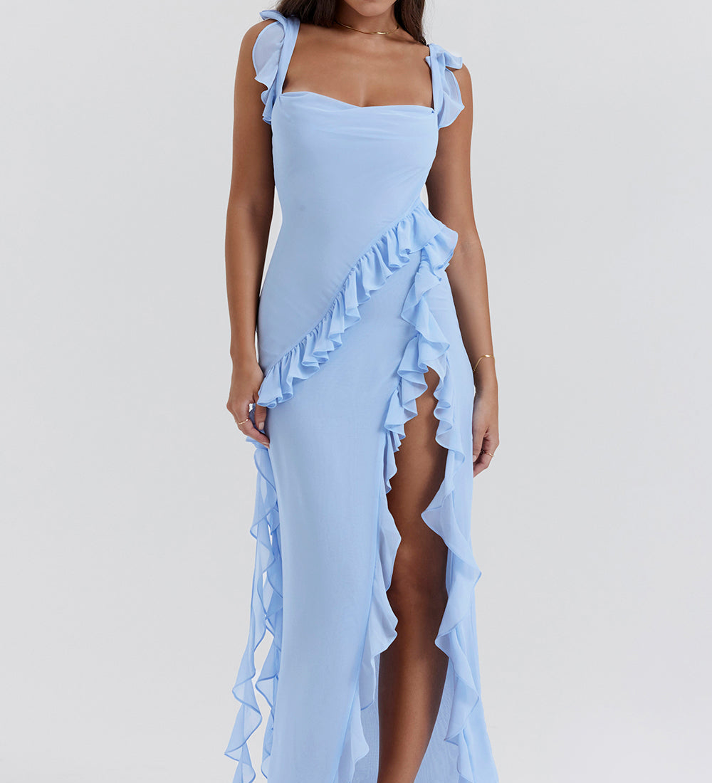 Μεΐσσα | Φόρεμα με Ασύμμετρο Βολάν