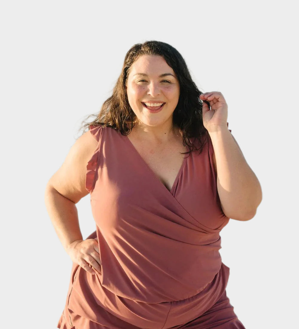 Μαγιό με Βολάν και Στήριξη Στήθους