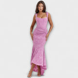 Μακρύ Φόρεμα με Κομψό και Εκλεπτυσμένο Κορσέ