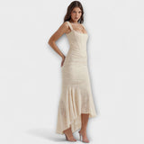 Μακρύ Φόρεμα με Κομψό και Εκλεπτυσμένο Κορσέ