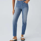 Ελαστικό και Άνετο Παντελόνι με Ψηλή Μέση