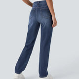 Ελαστικό και Άνετο Παντελόνι με Ψηλή Μέση