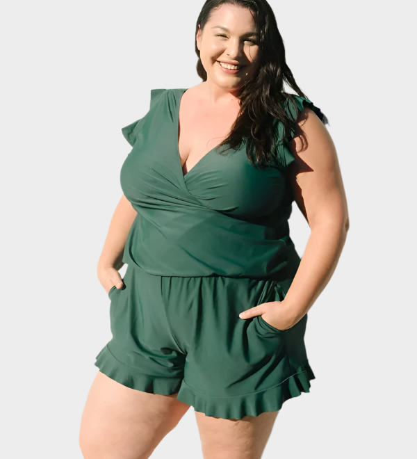 Μαγιό με Βολάν και Στήριξη Στήθους