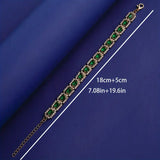 Βραχιόλι Χρυσού με Έμφαση σε Σμαραγδί Πράσινο