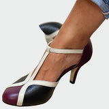 Ρετρό γόβες με λουράκι Τ