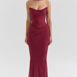 Σεραφίνα | Κόκκινος δαντελένιος κορσές