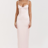 Rubina | Κομψό σατέν φόρεμα