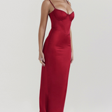 Rubina | Κομψό σατέν φόρεμα