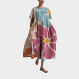 Άνετο Μακρύ Ρετρό Φόρεμα