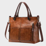 Θάλεια - Στυλάτη Δερμάτινη Τσάντα