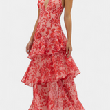 Domenica | Φόρεμα από σιφόν με V λαιμόκοψη