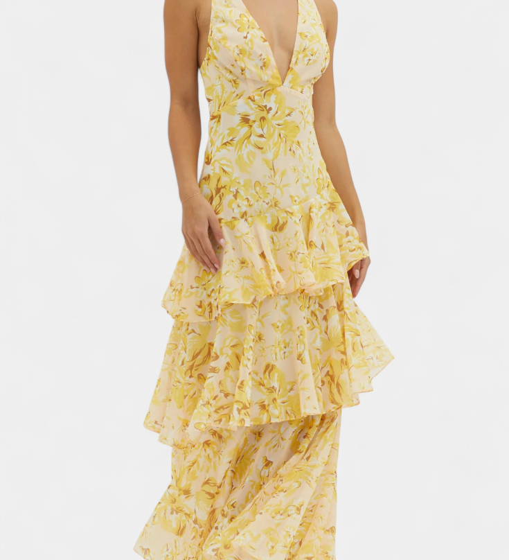 Domenica | Φόρεμα από σιφόν με V λαιμόκοψη