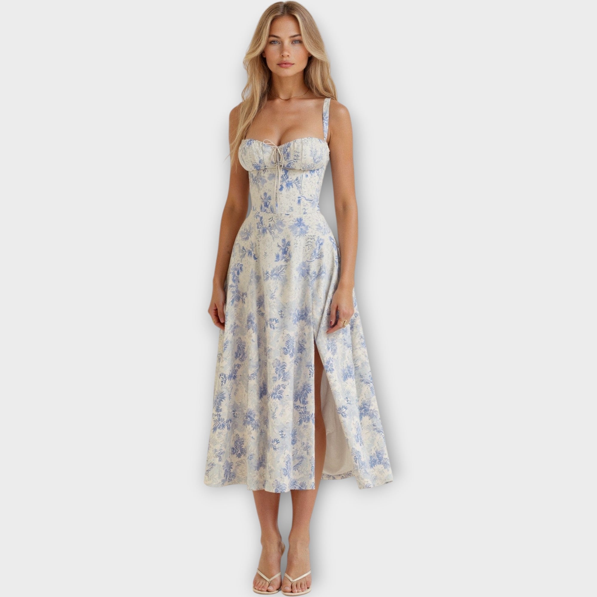 Μίντι Φόρεμα με Κορσέ