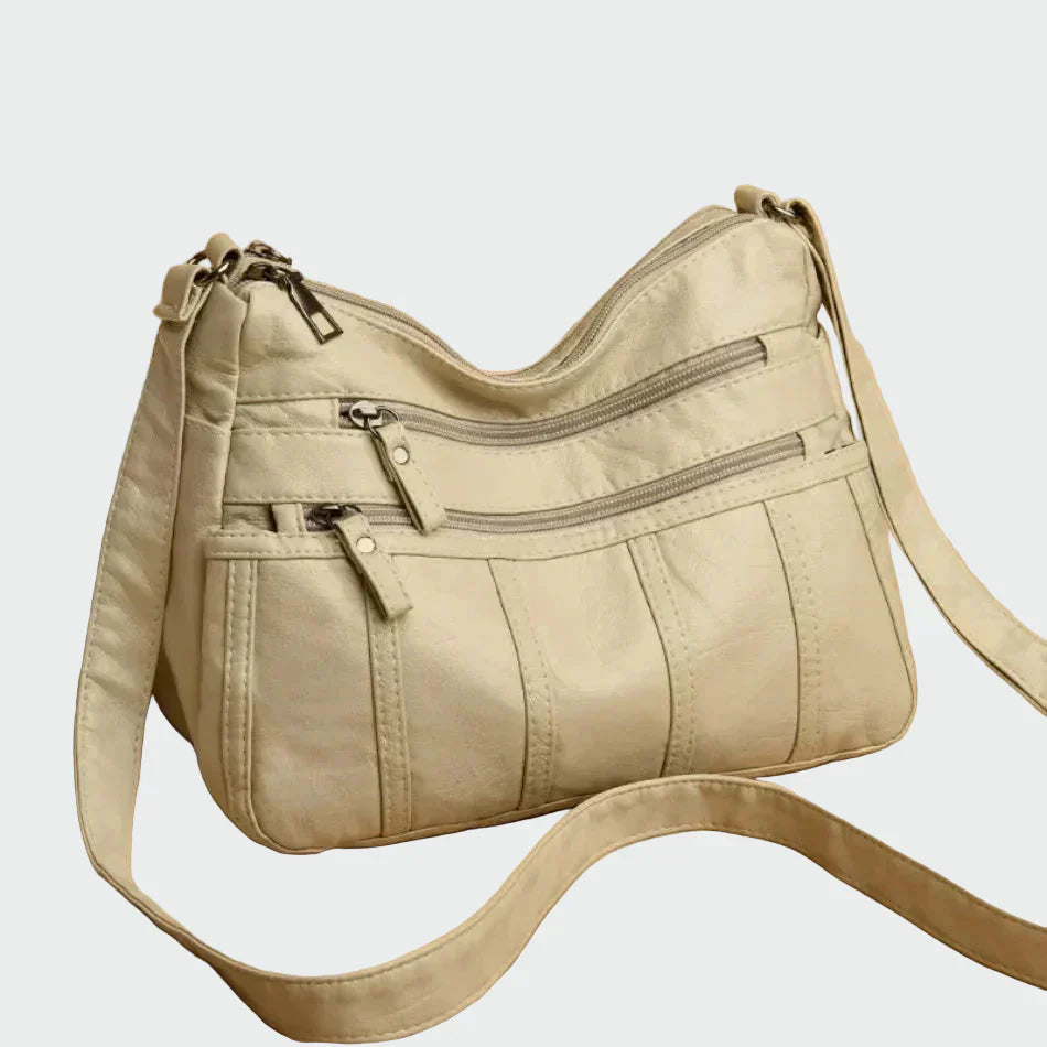 Μαλακή δερμάτινη τσάντα ώμου